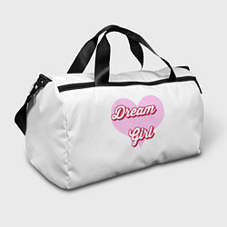 Спортивная сумка Девушка-мечта и розовое сердце