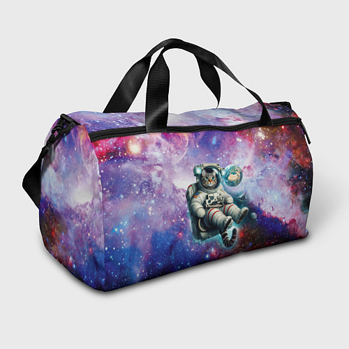 Спортивная сумка Brave cat in space - ai art / 3D-принт – фото 1