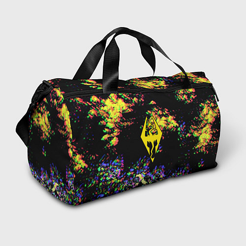 Спортивная сумка The elder scrolls краски глитч / 3D-принт – фото 1