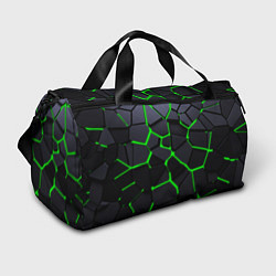 Спортивная сумка Зеленые плиты киберпанк