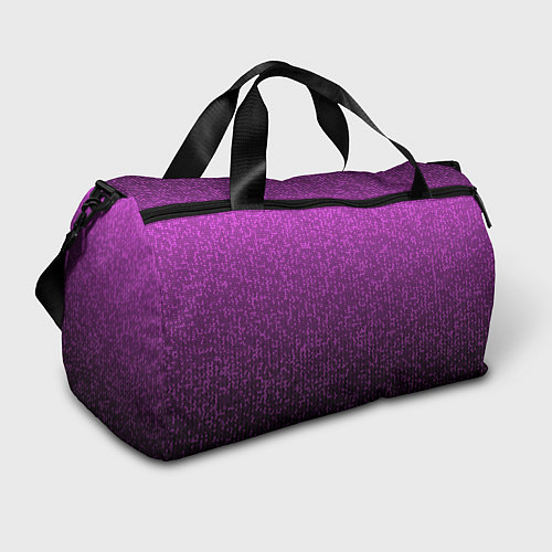 Спортивная сумка Чёрно-сиреневый градиент мелкая мозаика / 3D-принт – фото 1