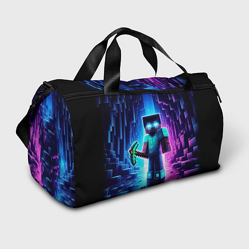 Спортивная сумка Minecraft - neon character ai art / 3D-принт – фото 1