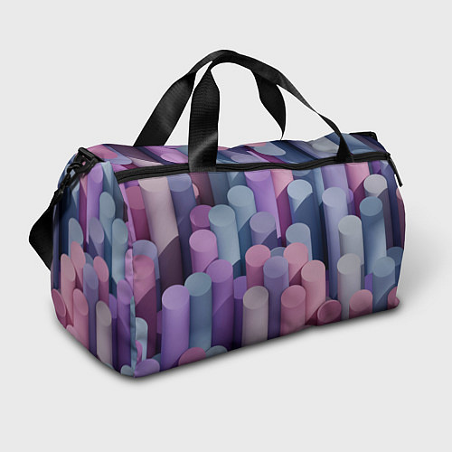 Спортивная сумка Цветные цилиндры / 3D-принт – фото 1