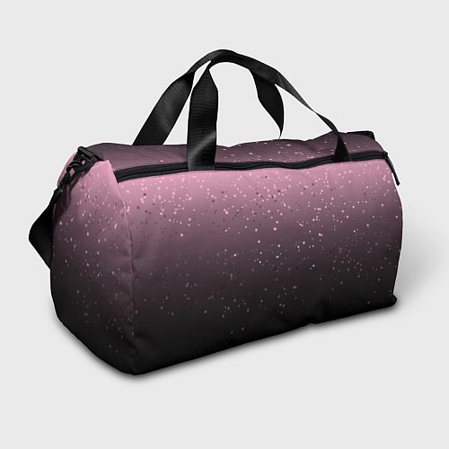 Спортивная сумка Градиент тёмный розовый брызги / 3D-принт – фото 1