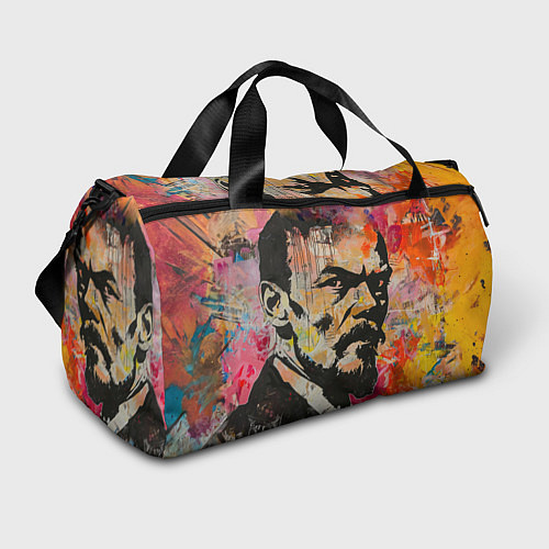 Спортивная сумка Граффити портрет Владимира Ленина / 3D-принт – фото 1