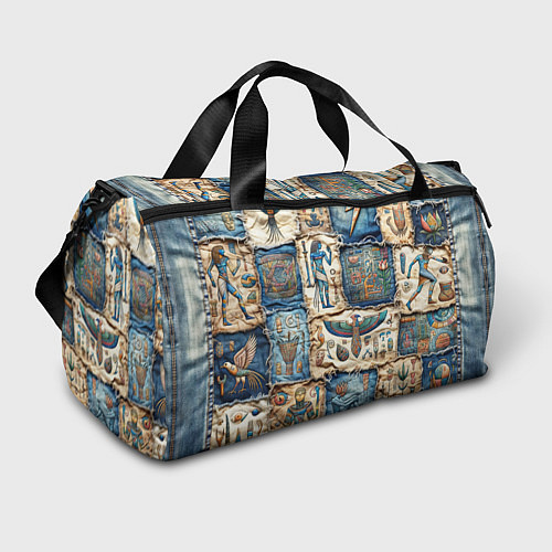 Спортивная сумка Пэчворк из Египетских мотивов / 3D-принт – фото 1