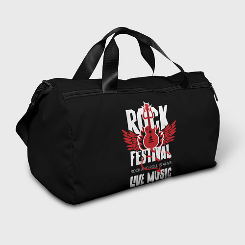 Спортивная сумка Rock festival - live music / 3D-принт – фото 1