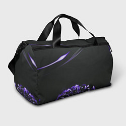 Спортивная сумка Неоновый фиолетовый цветок в темноте