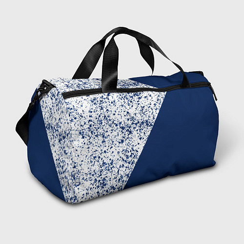 Спортивная сумка Сине-белый пополам / 3D-принт – фото 1