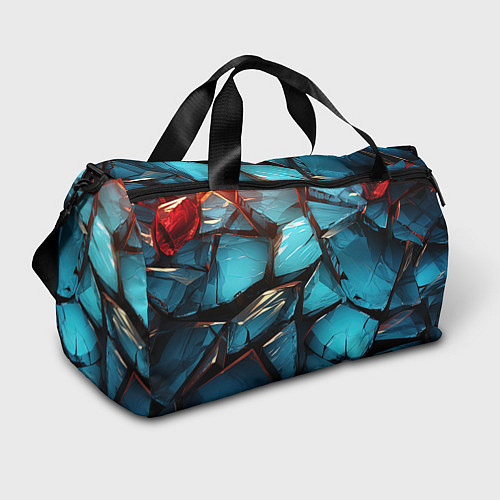 Спортивная сумка Синие объемные плиты / 3D-принт – фото 1
