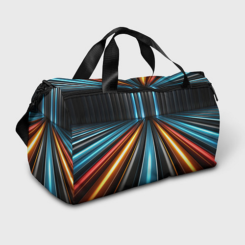 Спортивная сумка Неоновый путь из труб / 3D-принт – фото 1