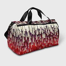Спортивная сумка Блоки-сталактиты с красной подсветкой