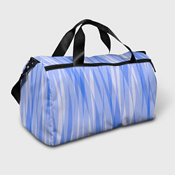 Спортивная сумка Полосатый сиренево-голубой пламенный