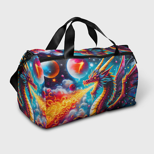 Спортивная сумка Космический дракон - граффити / 3D-принт – фото 1