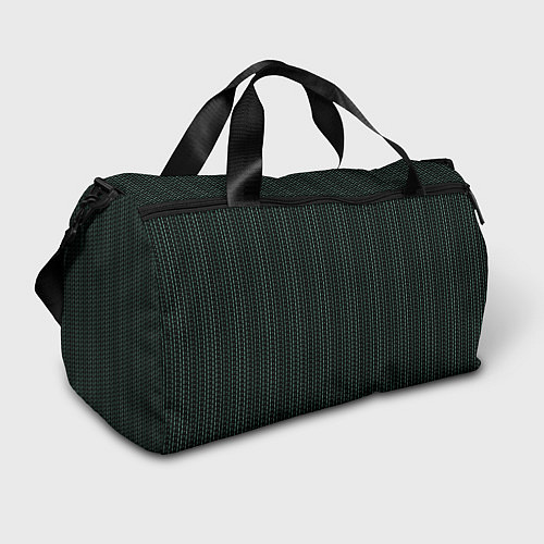 Спортивная сумка Чёрный в мелкие полоски / 3D-принт – фото 1