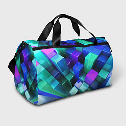 Спортивная сумка Неоновые кубы текстура