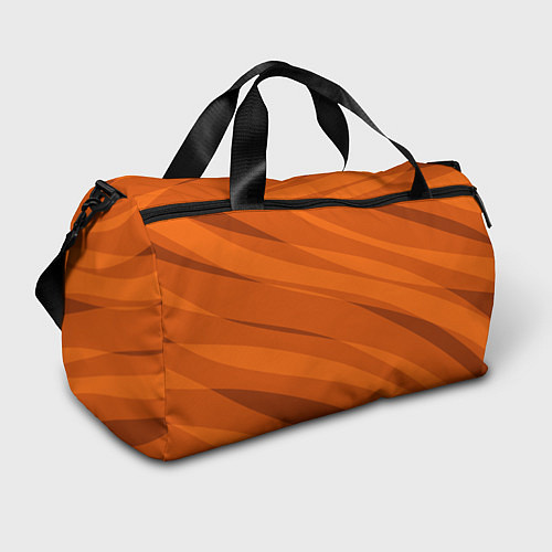 Спортивная сумка Тёмный оранжевый полосами / 3D-принт – фото 1
