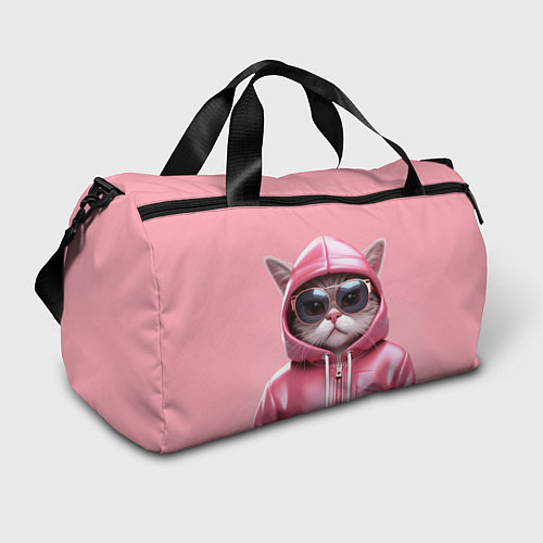 Спортивная сумка Кошка в капюшоне / 3D-принт – фото 1