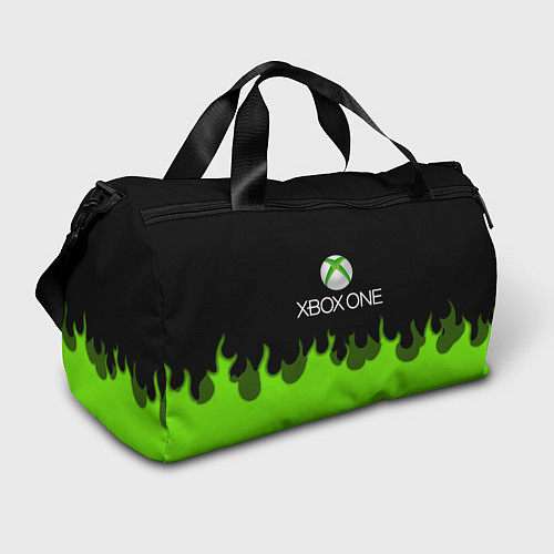 Спортивная сумка Xbox green fire / 3D-принт – фото 1