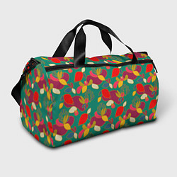 Спортивная сумка Ягодно-цветочная абстракция