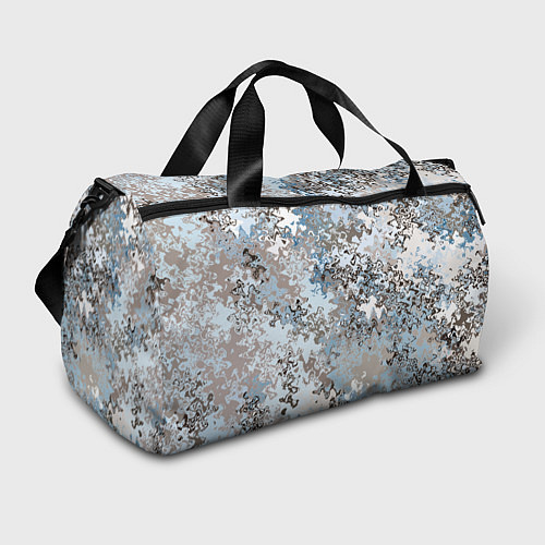 Спортивная сумка Бежево-голубой абстрактный / 3D-принт – фото 1