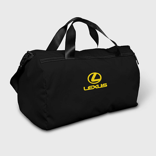 Спортивная сумка Lexus yellow logo / 3D-принт – фото 1