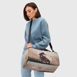 Сумки спортивные Мотоциклист - гонка, цвет: 3D-принт — фото 2