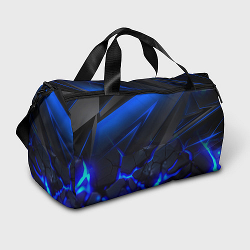 Спортивная сумка Синяя абстракция с плитами / 3D-принт – фото 1