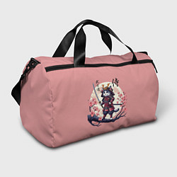 Спортивная сумка Kitten samurai - bushido ai art