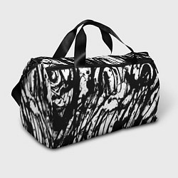 Спортивная сумка Чёрно-белая абстракция: нейросеть