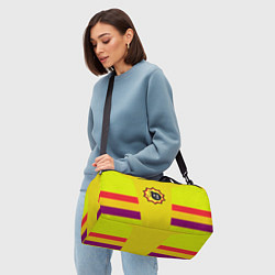 Сумки спортивные Serious Sam logo - yellow geometry, цвет: 3D-принт — фото 2