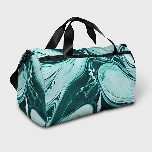 Спортивная сумка Бирюзовый мрамор / 3D-принт – фото 1