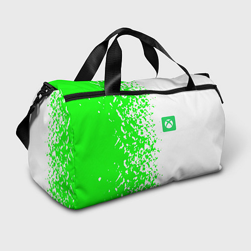 Спортивная сумка Xbox кислотные зеленые краски / 3D-принт – фото 1