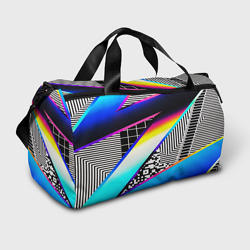 Спортивная сумка Neon stripes geometry / 3D-принт – фото 1