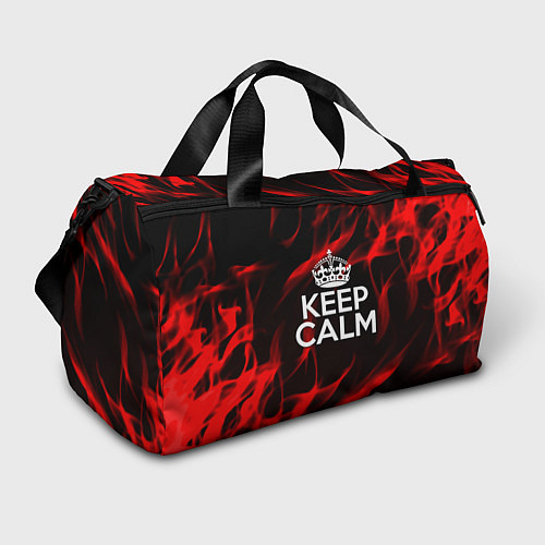 Спортивная сумка Keep calm flame red / 3D-принт – фото 1