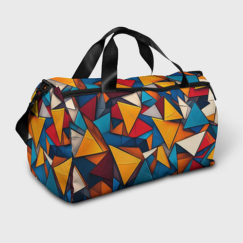 Спортивная сумка Разноцветные треугольники / 3D-принт – фото 1