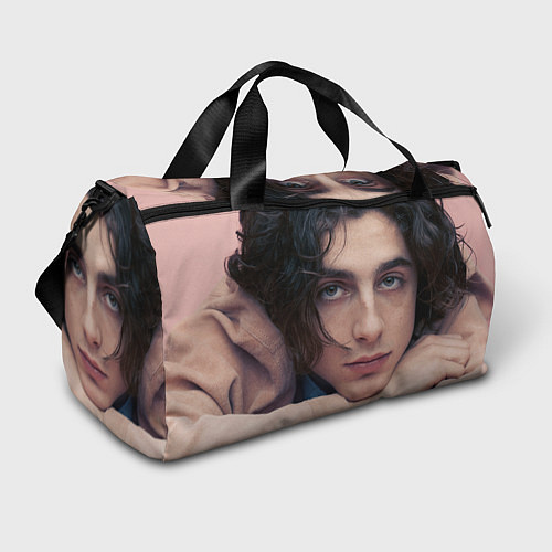 Спортивная сумка Timothe Chalamet on a pink background / 3D-принт – фото 1