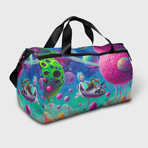 Спортивная сумка Рик в космической лодке - сюрреализм / 3D-принт – фото 1