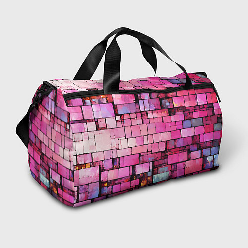 Спортивная сумка Pink bricks / 3D-принт – фото 1