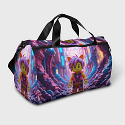 Сумки спортивные Роблокс с фиолетовыми волосами, цвет: 3D-принт