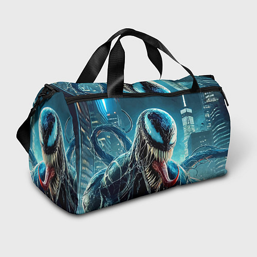 Спортивная сумка Venom in metropolis - ai art neon fantasy / 3D-принт – фото 1