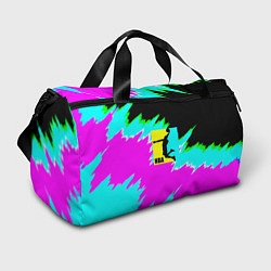 Сумки спортивные NBA неоновые краски текстура, цвет: 3D-принт