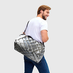 Сумки спортивные Полированный металл серебряный, цвет: 3D-принт — фото 2