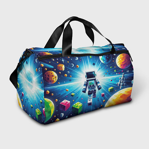 Спортивная сумка Minecraft - an astronaut in outer space / 3D-принт – фото 1
