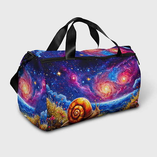 Спортивная сумка Улитка и космос / 3D-принт – фото 1