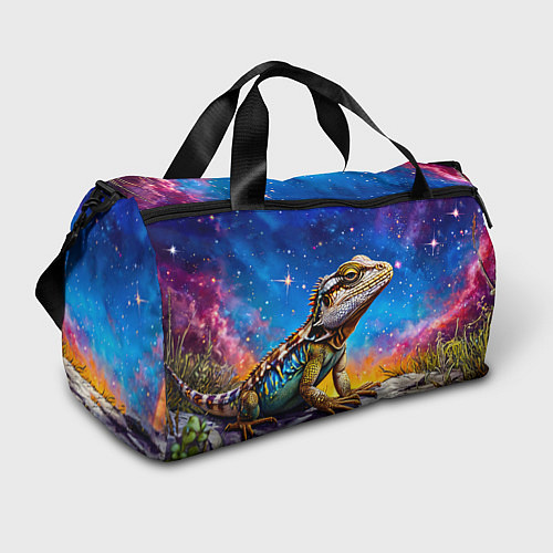 Спортивная сумка Ящерица в космосе / 3D-принт – фото 1