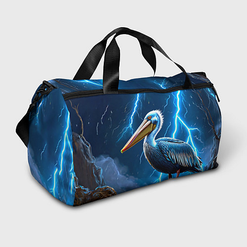 Спортивная сумка Пеликан и молния / 3D-принт – фото 1