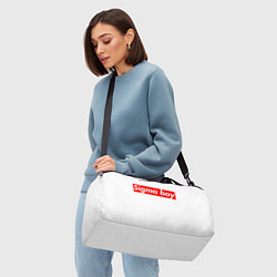 Сумки спортивные A real sigma boy merch meme надпись из песни в тик, цвет: 3D-принт — фото 2