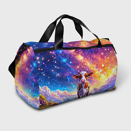 Спортивная сумка Коровка и звездное небо / 3D-принт – фото 1