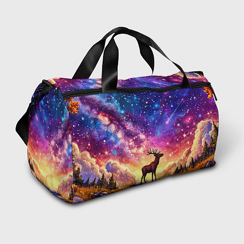 Спортивная сумка Лось и звездное небо / 3D-принт – фото 1